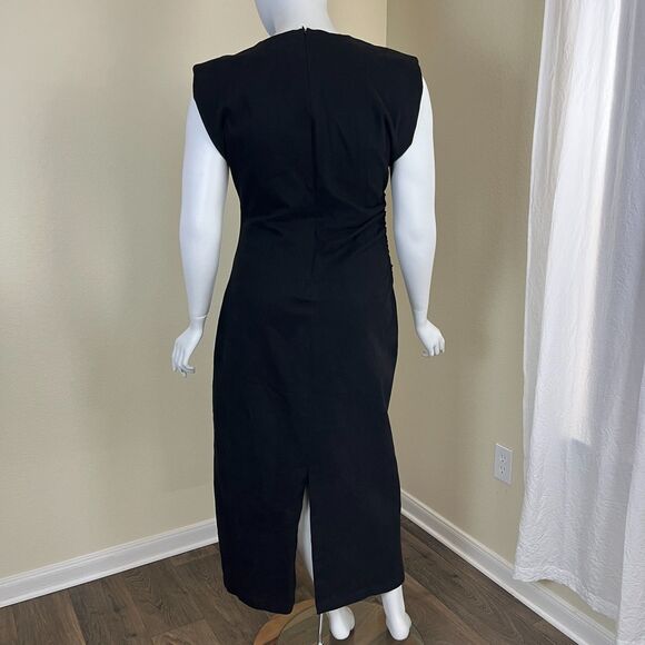 Modern Citizen Women Size 1X Black Cambria Structured Corduroy Maxi Dress Modern - Picture 17 of 17